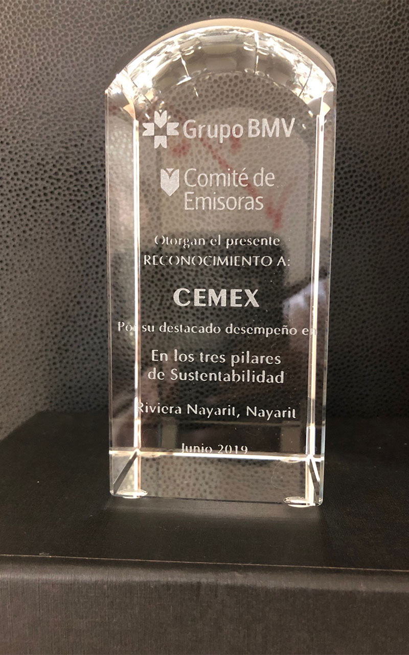 Pour BMV, CEMEX est l’entreprise la plus performante en matière de développement durable pour la quatrième année consécutive